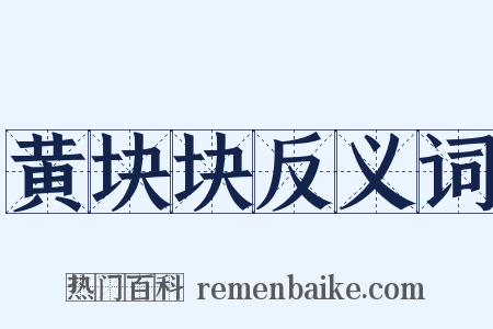 黄块块反义词是什么意思的图片